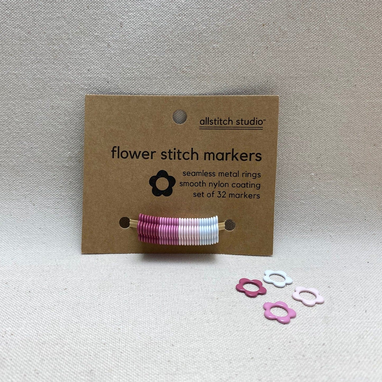 Allstitch Studio Stitch Markers - LARGE FLOWERS