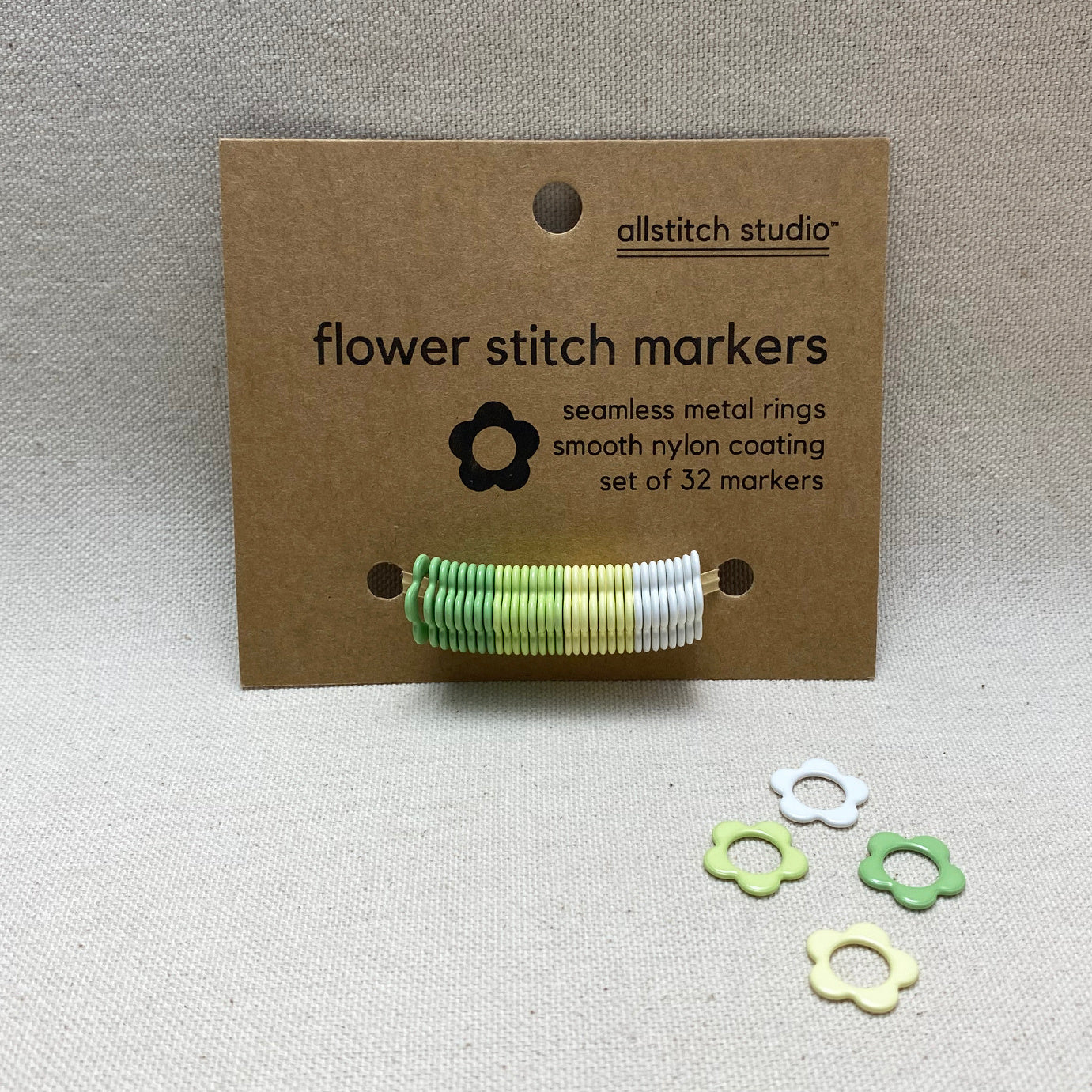 Allstitch Studio Stitch Markers - LARGE FLOWERS