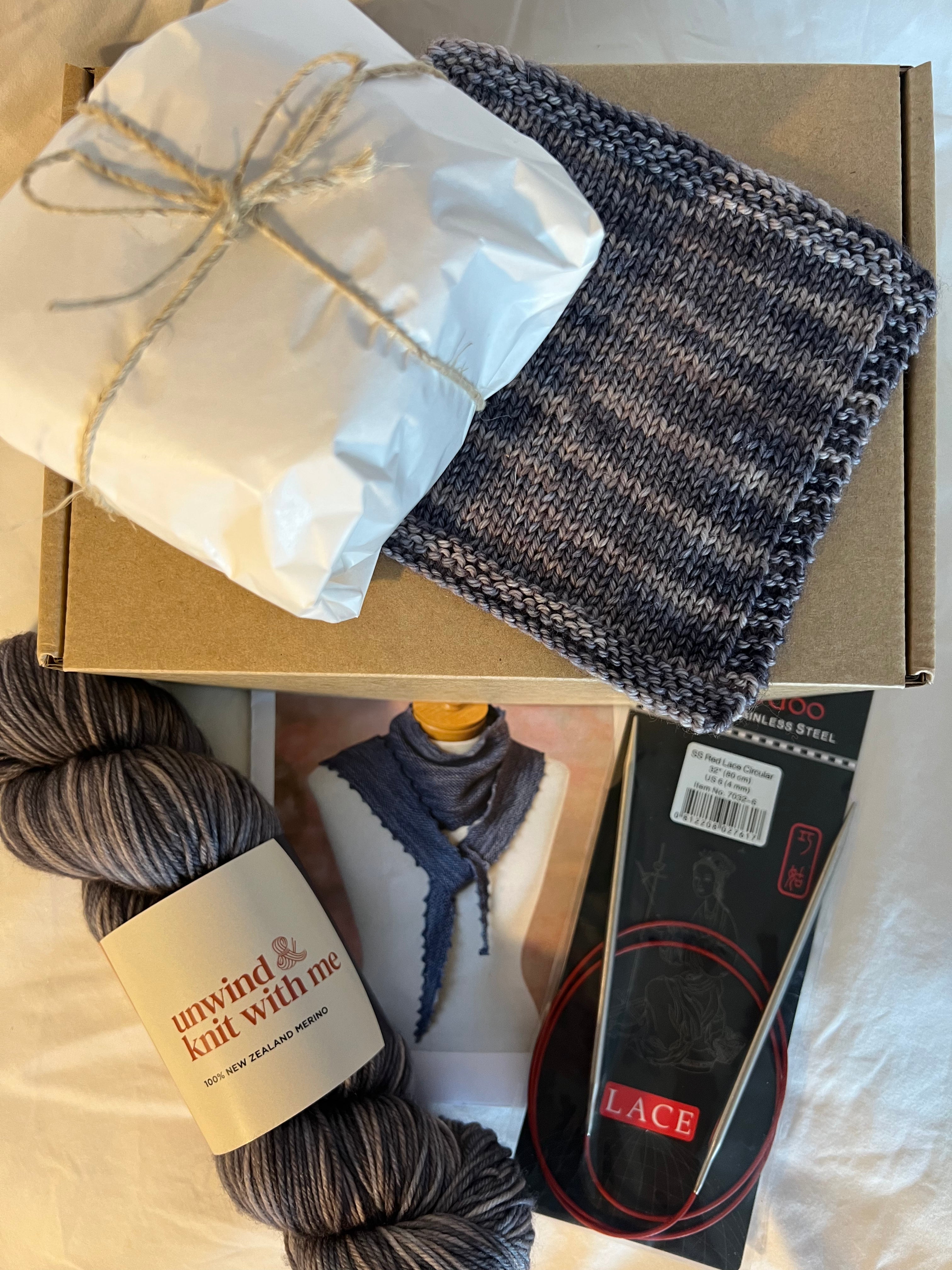 It's A Wrap - knitting kit - Gift box – Unwind and Knit