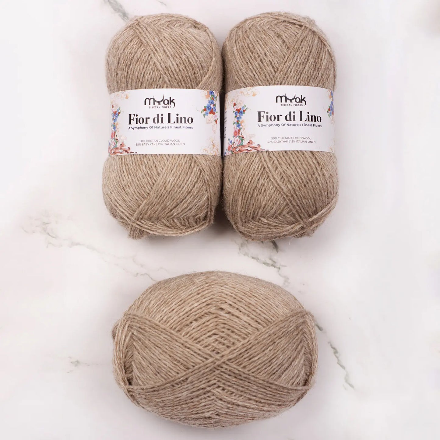 mYak Fior di Lino - 50% Tibetan Cloud Wool, 35% Baby Yak & 15% Italian Linen