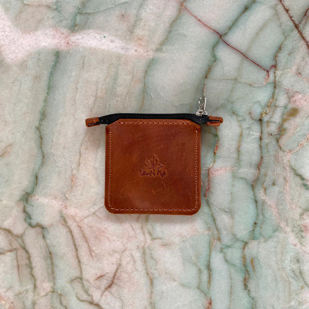 Thread & Maple - Leather Square Zip Pouch