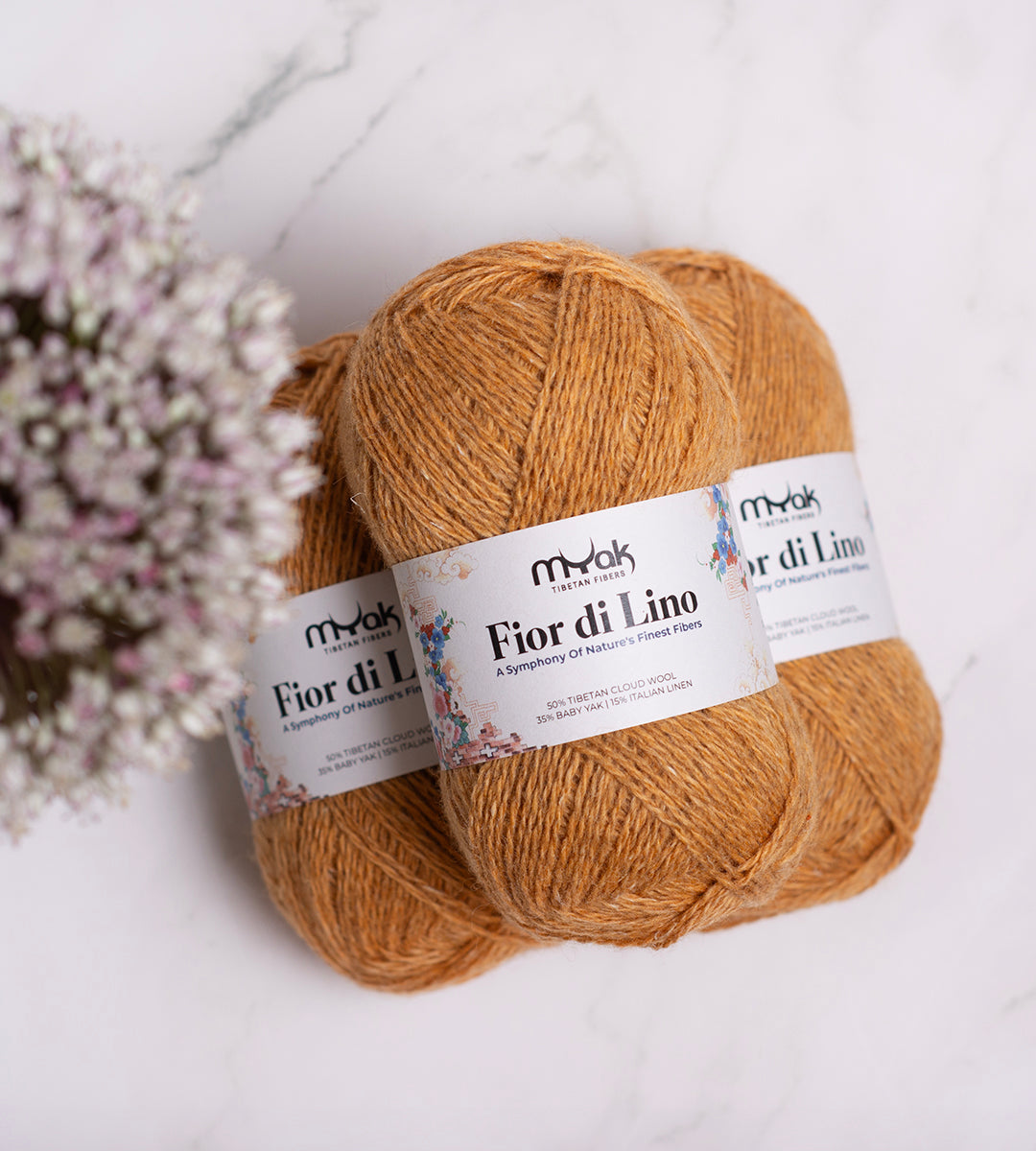 mYak Fior di Lino - 50% Tibetan Cloud Wool, 35% Baby Yak & 15% Italian Linen